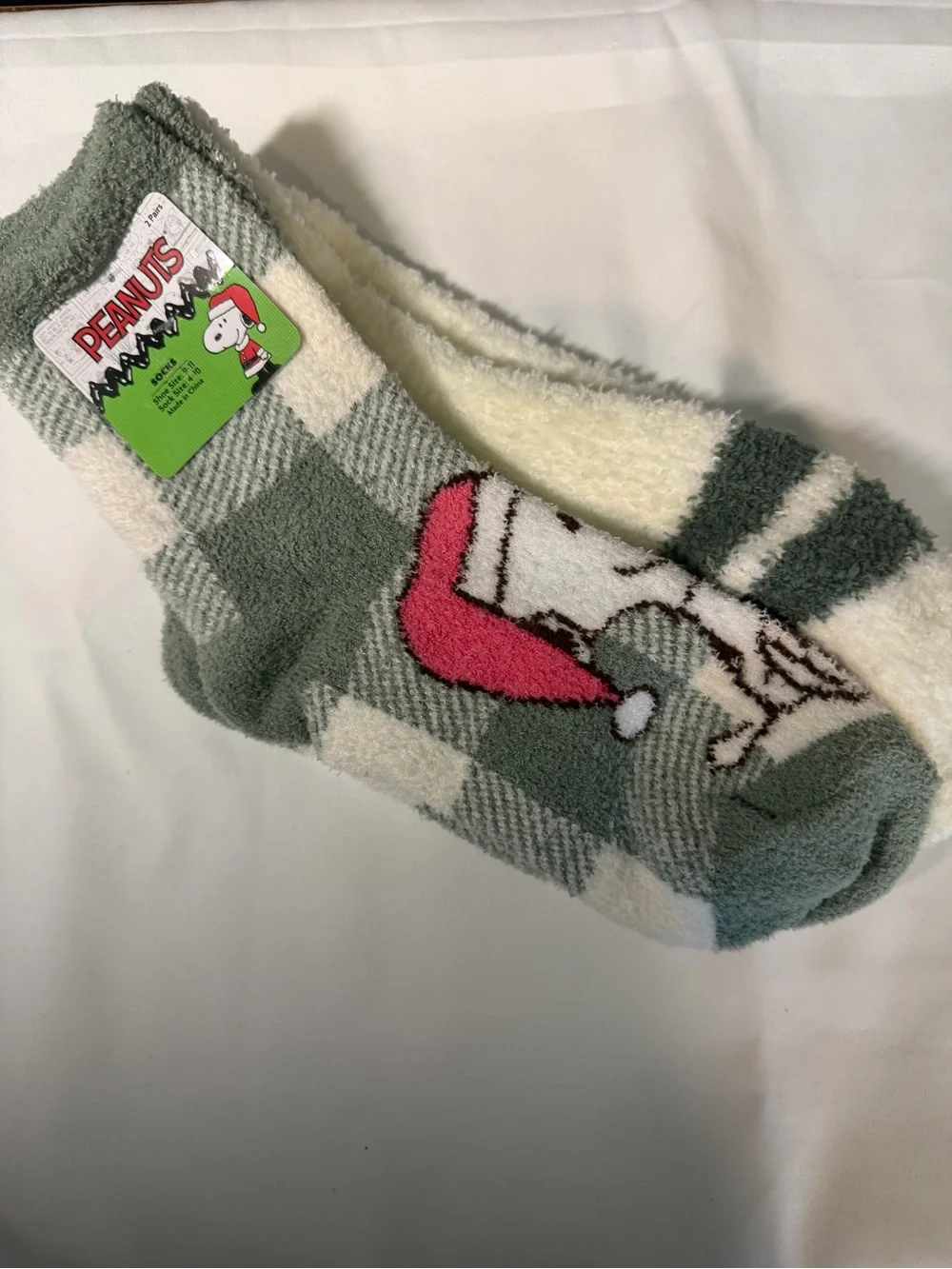 Peanuts Snoopy 2 PACK Holiday Cozy Socks - NWT